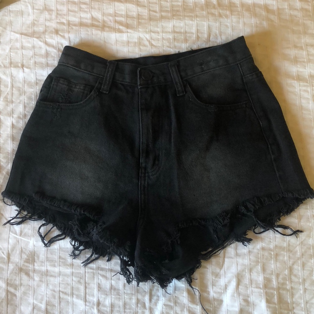 UNIF black cut off shorts